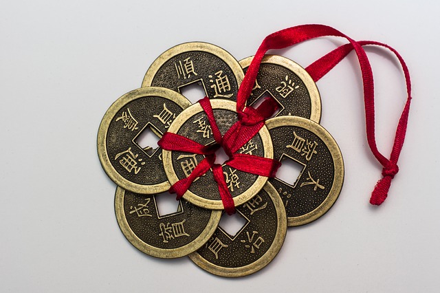 before the tradition of the red pocket, coins were tied together as gifts of prosperity to children